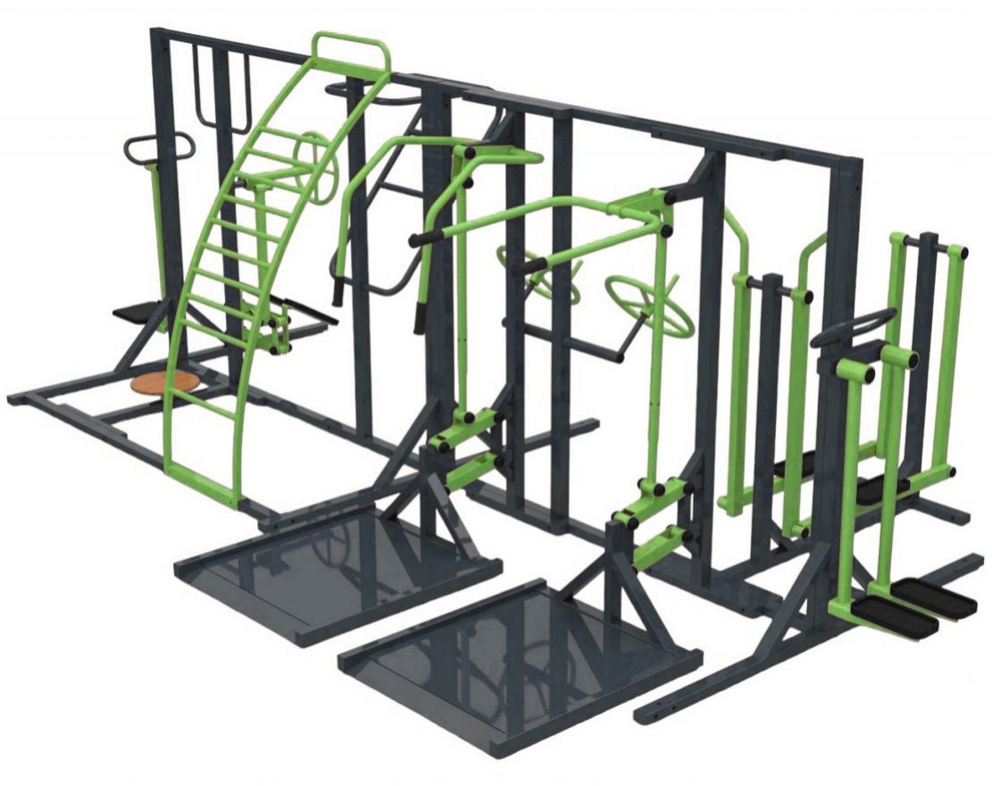 Комплекс с уличными тренажерами TORUDA 003